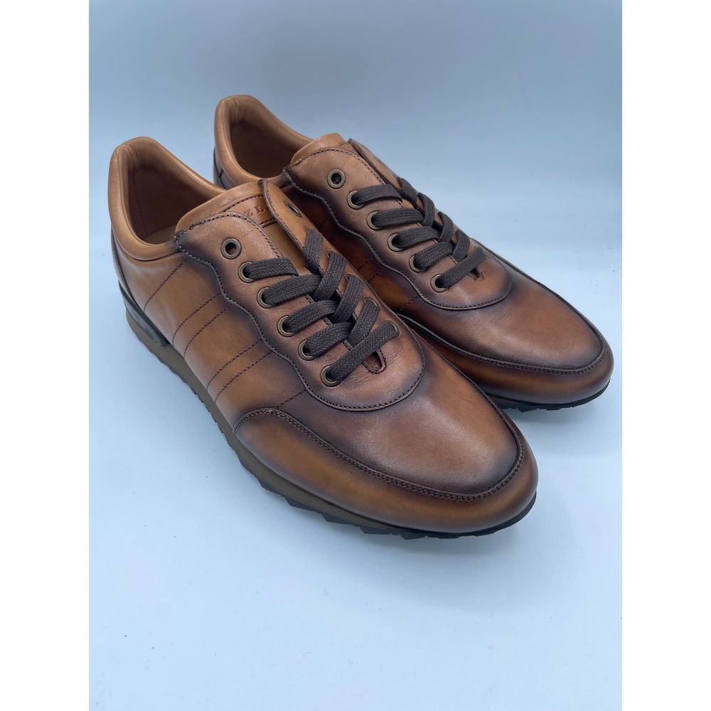 Mezlan Durban Tan Leather Luxury Sneakers Made in Spain 20397 Mens 9.5M